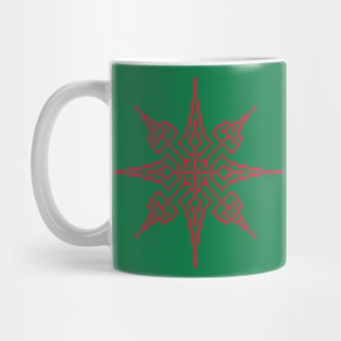 Pixel Red Holiday Snowflake Mug